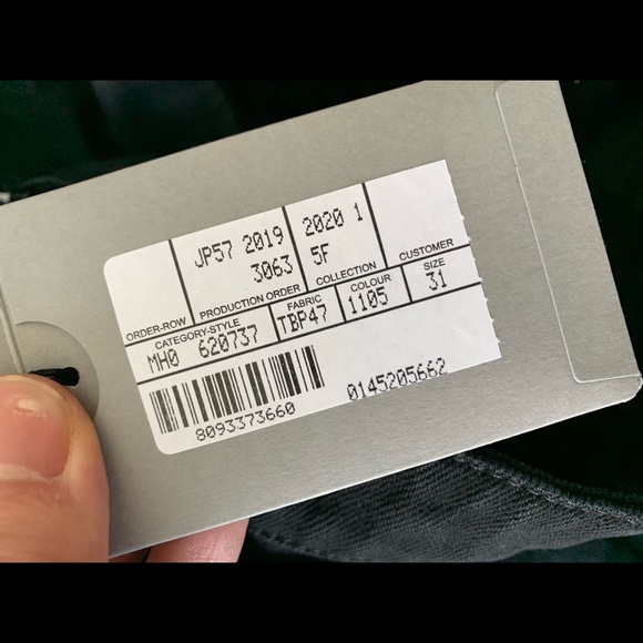 Balenciaga 20SS Black Straight Leg Jeans Size 21 - Picture 8 of 8